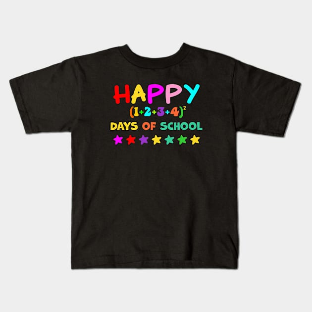 Happy 100 days of school Kids T-Shirt by A Zee Marketing